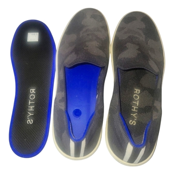 Rothy's The Original Slip On Gray Camo Textile Women's W8.5 Sneaker - Picture 6 of 10